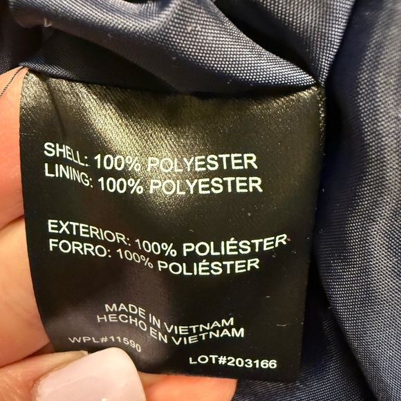 Weatherproof Navy Hooded Jacket with Gold Accents Women’s Sz S - Picture 6 of 16